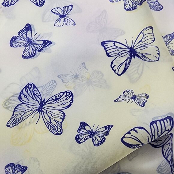 ✨Luxury Elegant Purple Butterfly Silky Scarf Square Head Bandana Soft Neck Wrap✨ - Picture 3 of 5